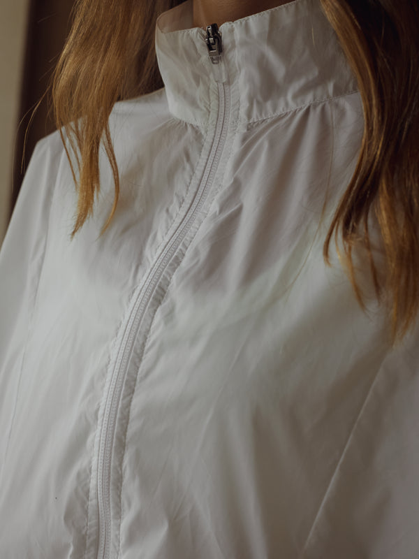 FUNNEL INVISIBLE NECK JACKET - WHITE