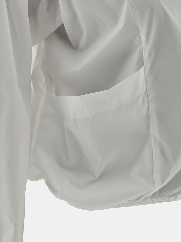 FUNNEL INVISIBLE NECK JACKET - WHITE