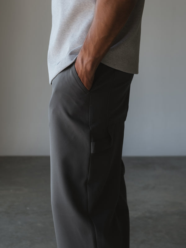 MEN TIMELESS STRAIGHT PANTS - GRAY