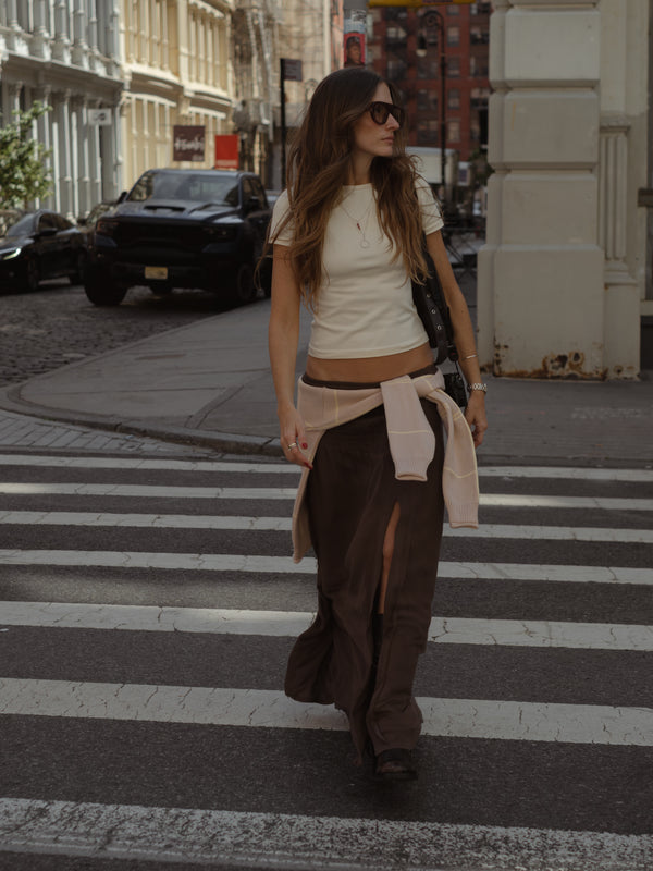 GRID SWEATER - NATURAL & CELESTIAL YELLOW