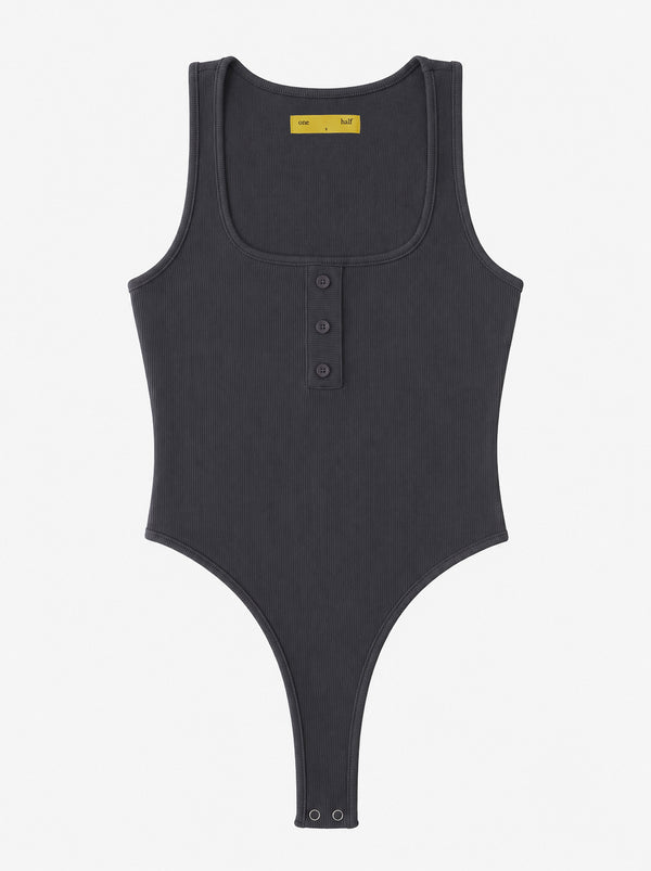 HALF BUTTON BODY - DARK GRAY