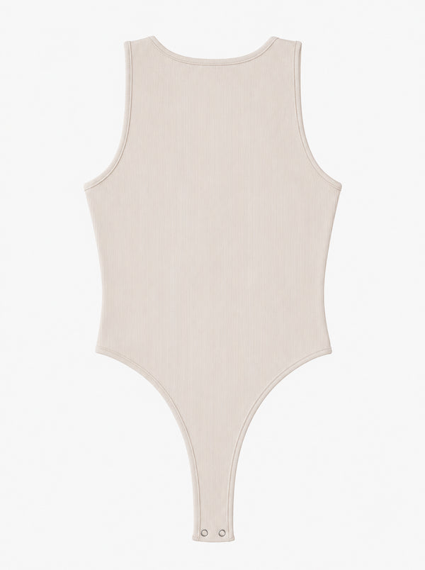 HALF BUTTON BODY - SOFT WHITE