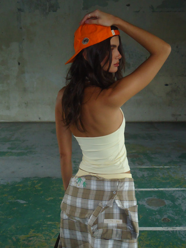 HALTER BACK TANK - CELESTIAL YELLOW