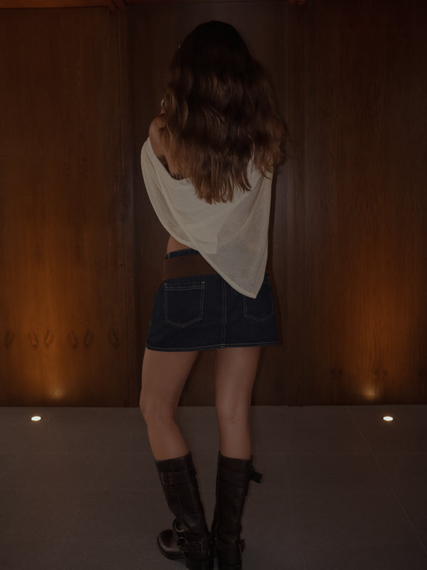 INDIGO MINI SKIRT - RAW DENIM