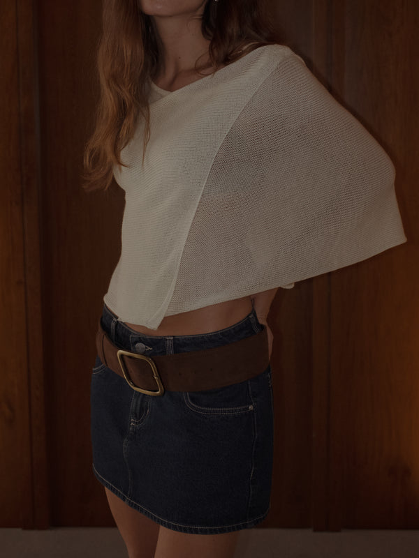 INDIGO MINI SKIRT - RAW DENIM