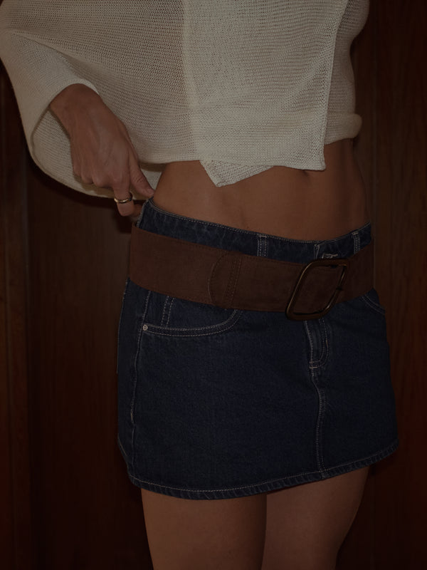 INDIGO MINI SKIRT - RAW DENIM