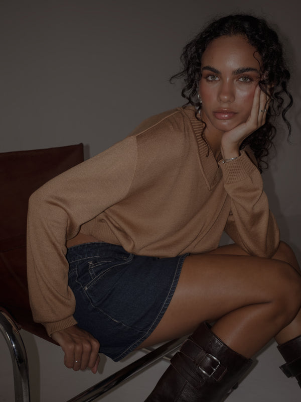 INDIGO MINI SKIRT - RAW DENIM