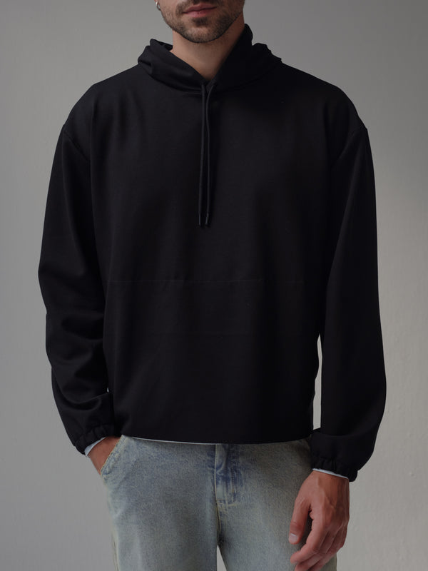 CUT CLEAN HOODIE - BLACK