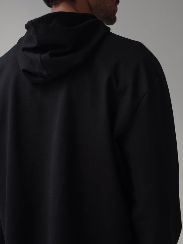 CUT CLEAN HOODIE - BLACK