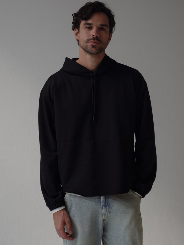 CUT CLEAN HOODIE - BLACK