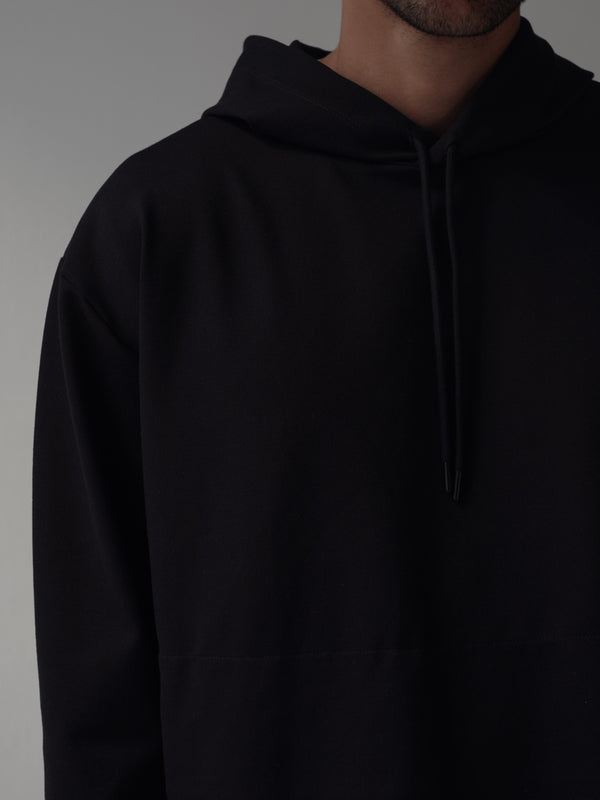 CUT CLEAN HOODIE - BLACK