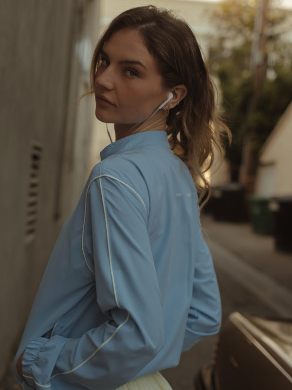 LINE WINDBREAKER JACKET - BABY BLUE