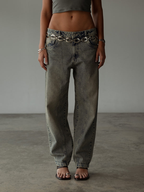 LONG BARREL JEAN - SUNBLEACHED