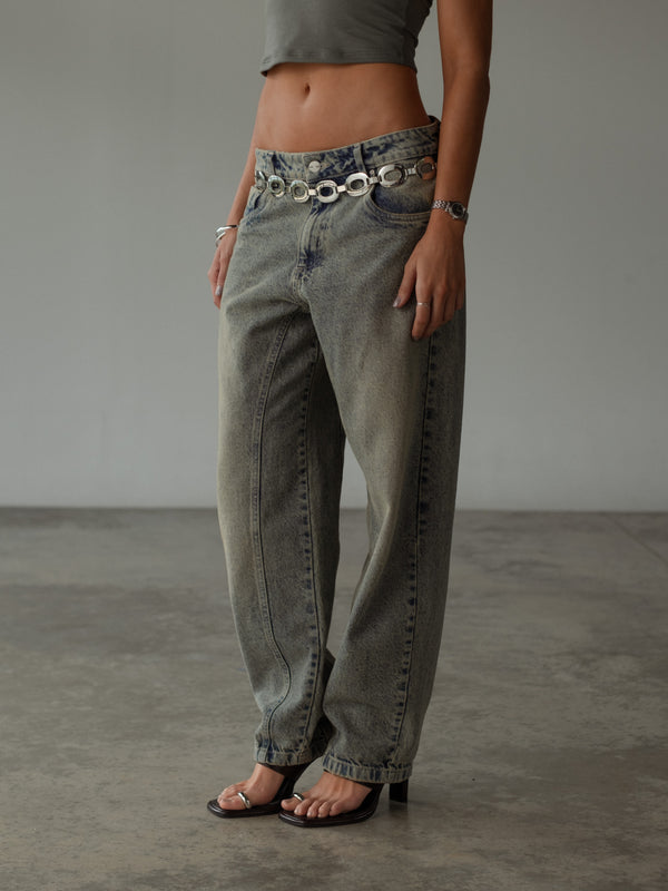 LONG BARREL JEAN - SUNBLEACHED