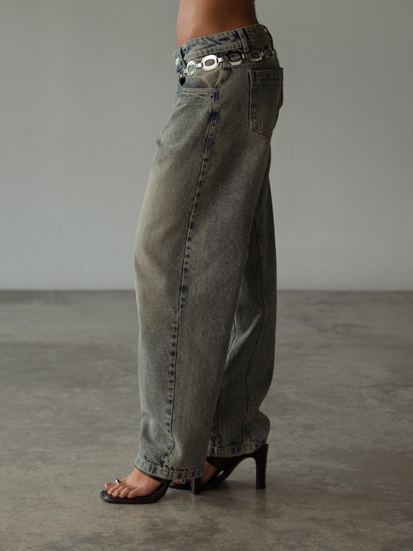 LONG BARREL JEAN - SUNBLEACHED