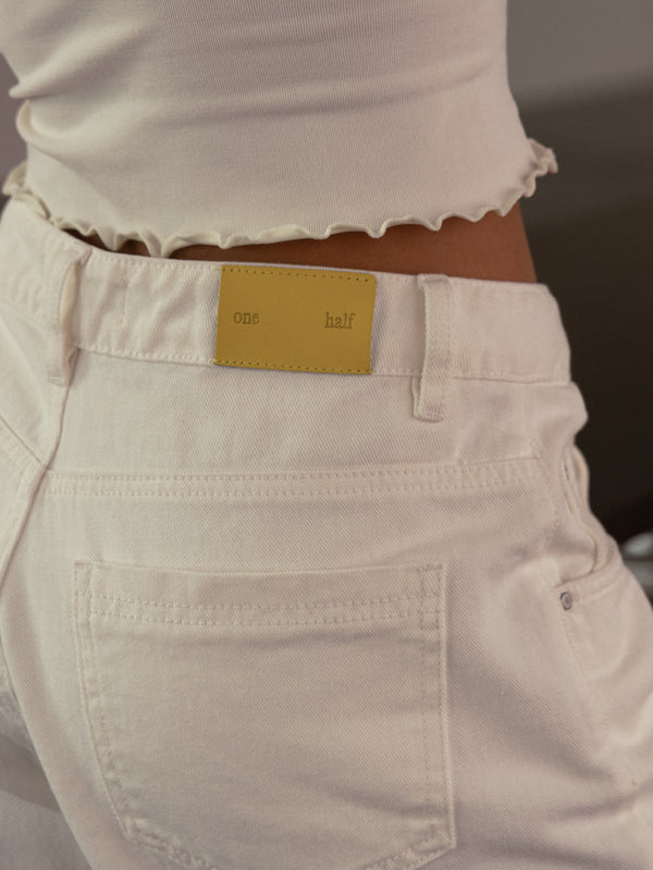 LONG BARREL JEAN - WARM WHITE