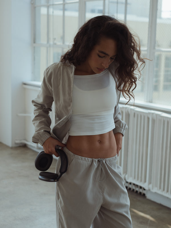 LONG SLEEVE DANCE TOP - SOFT WHITE