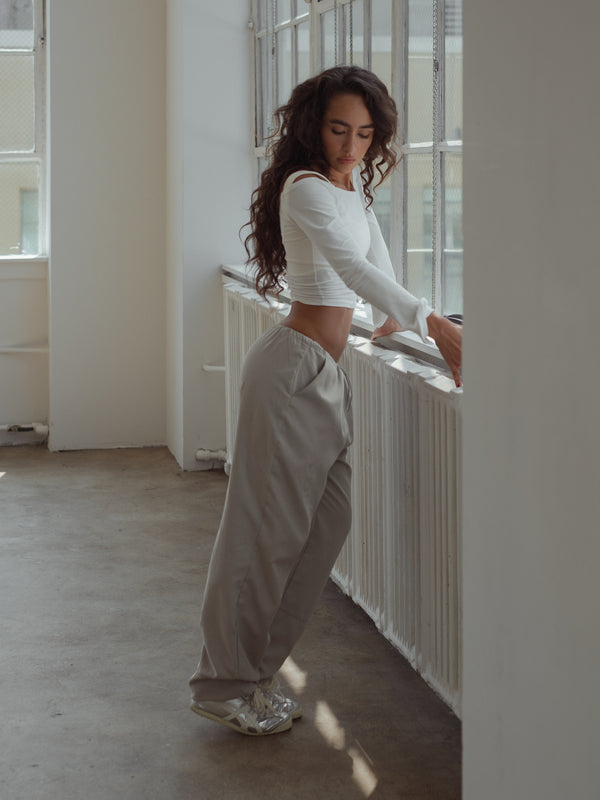 LONG SLEEVE DANCE TOP - SOFT WHITE