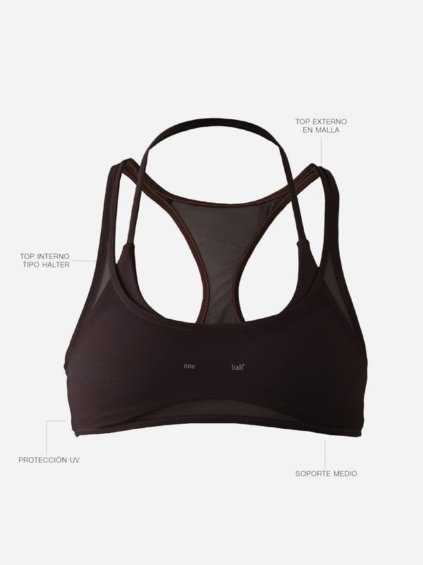 MIST LAYER TOP - BROWN