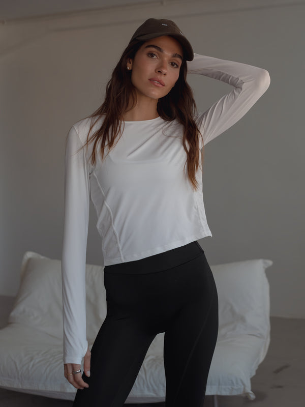 MOTION LONG SLEEVE T-SHIRT - CREAMY