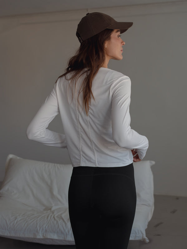 MOTION LONG SLEEVE T-SHIRT - CREAMY