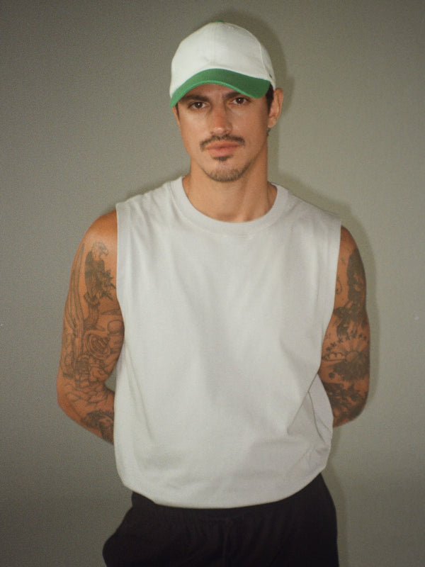 MUSCLE T-SHIRT MEN - GRAY JASPE