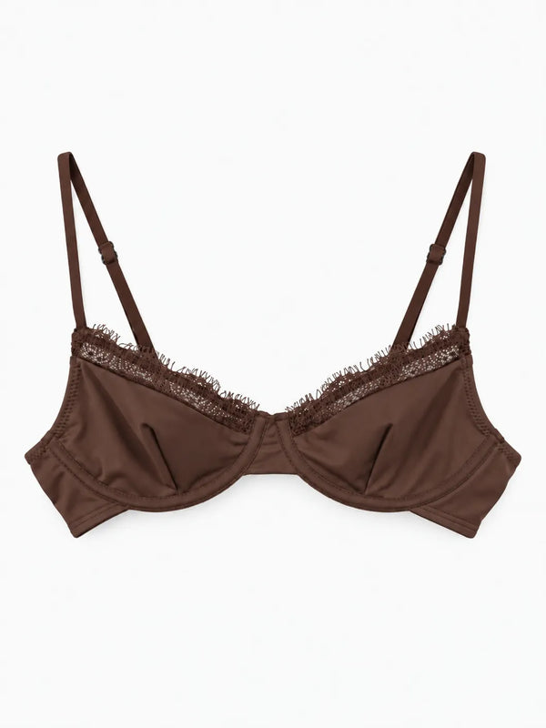 NICOLE BALCONETTE BRA - BROWN