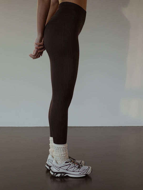 NICOLE BOOTY UP LEGGINGS - BROWN