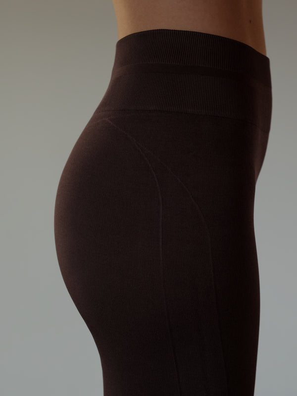 NICOLE BOOTY UP LEGGINGS - BROWN