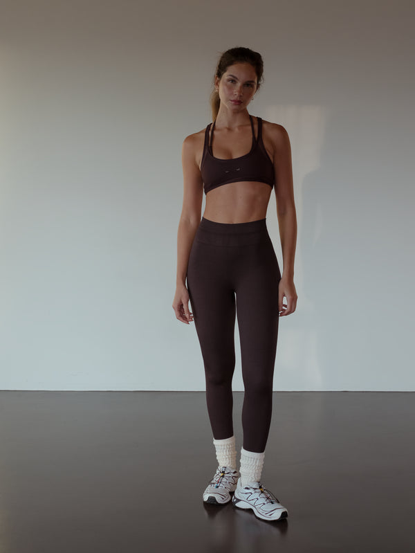 NICOLE BOOTY UP LEGGINGS - BROWN