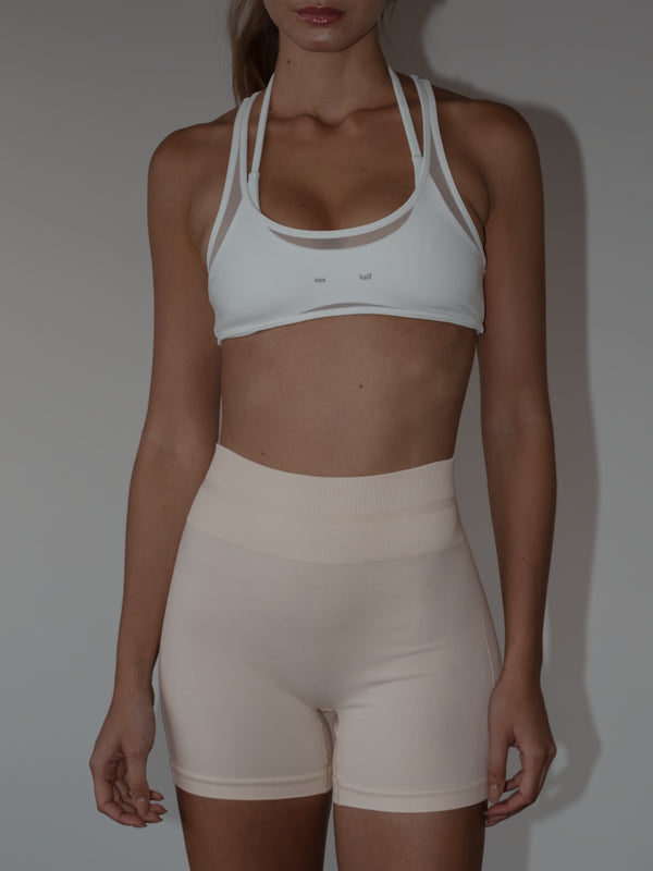 NICOLE BOOTY UP SHORTS - WHITE AURA