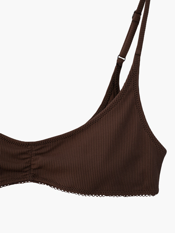 NICOLE SLEEPY TOP - BROWN