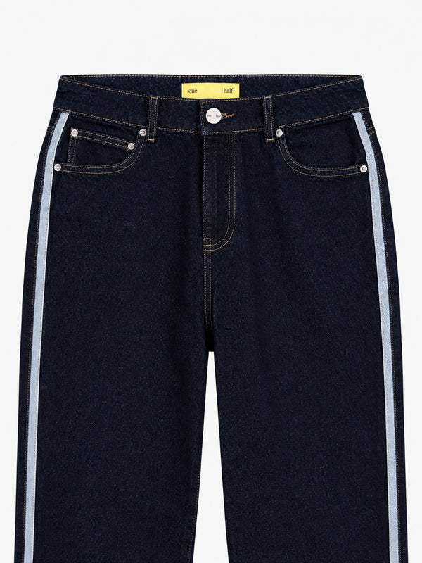 NICOLE STRAIGHT JEAN - DARK INDIGO BLUE