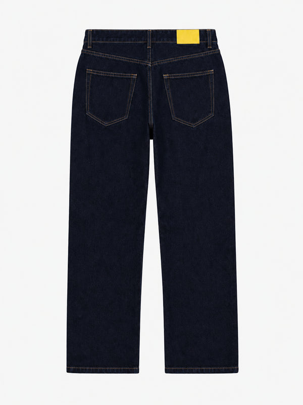 NICOLE STRAIGHT JEAN - DARK INDIGO BLUE