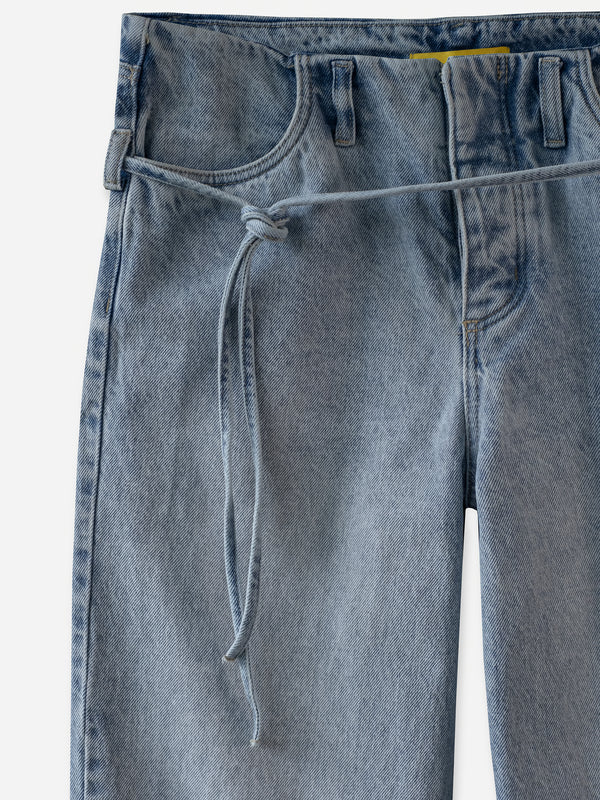 NO WAIST STRAIGHT JEAN - OLD LIGHT BLUE