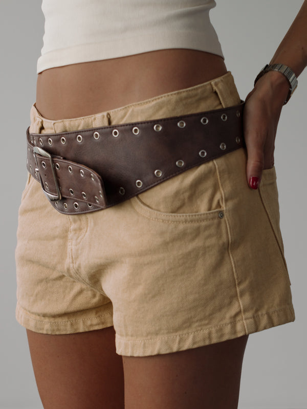 OFFSET ASYMMETRIC BELT - VINTAGE BROWN