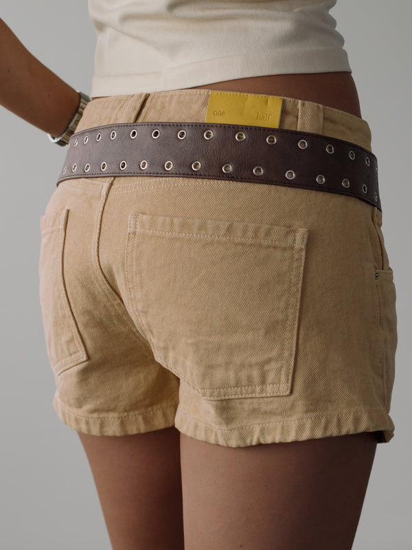OFFSET ASYMMETRIC BELT - VINTAGE BROWN