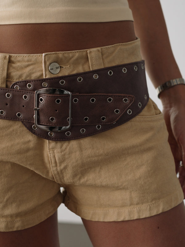 OFFSET ASYMMETRIC BELT - VINTAGE BROWN