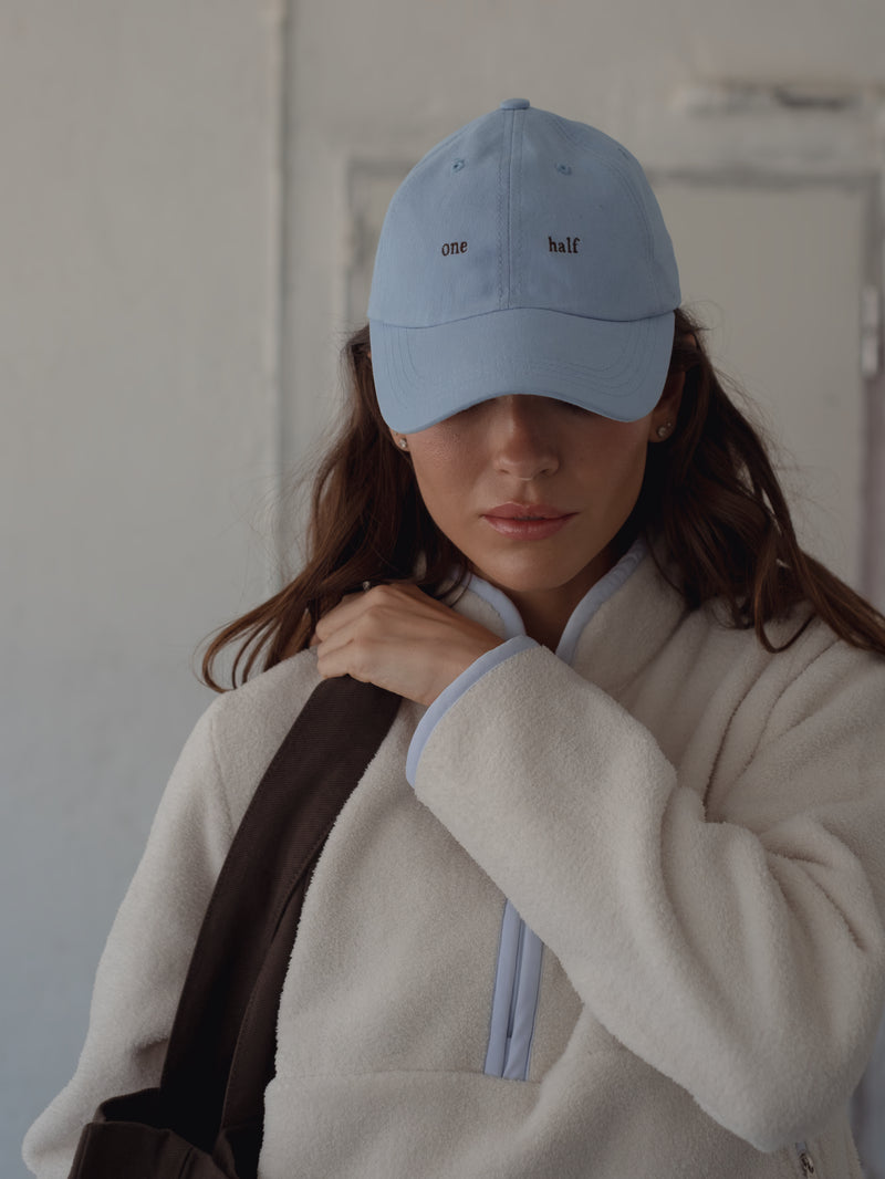 ONE HALF CAP - BABY BLUE & COCOA