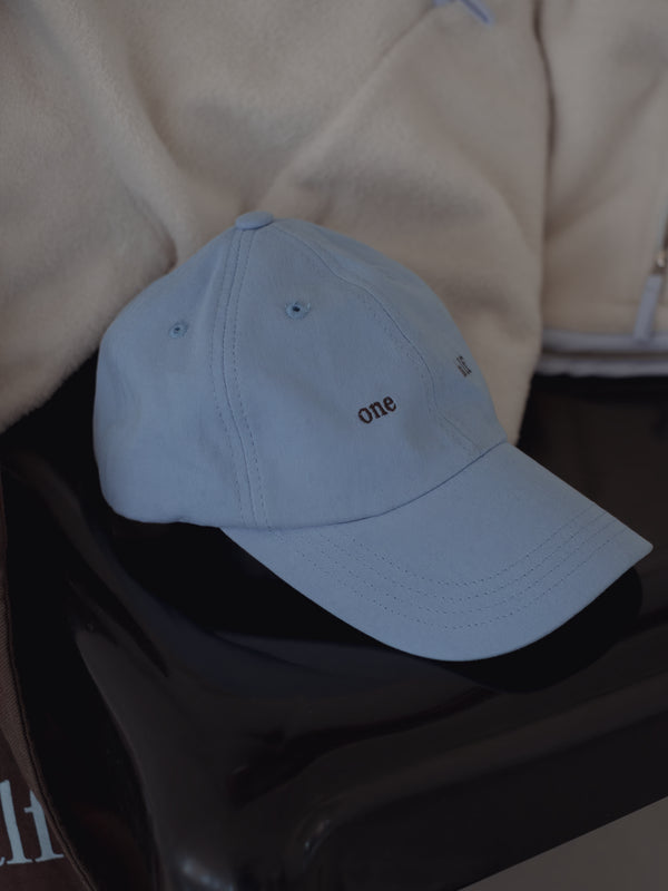 ONE HALF CAP - BABY BLUE & COCOA