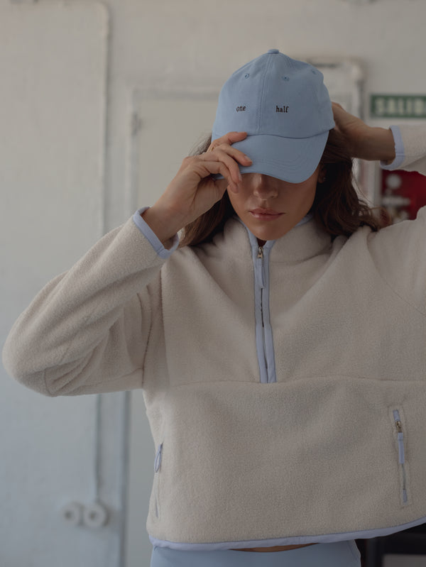 ONE HALF CAP - BABY BLUE & COCOA
