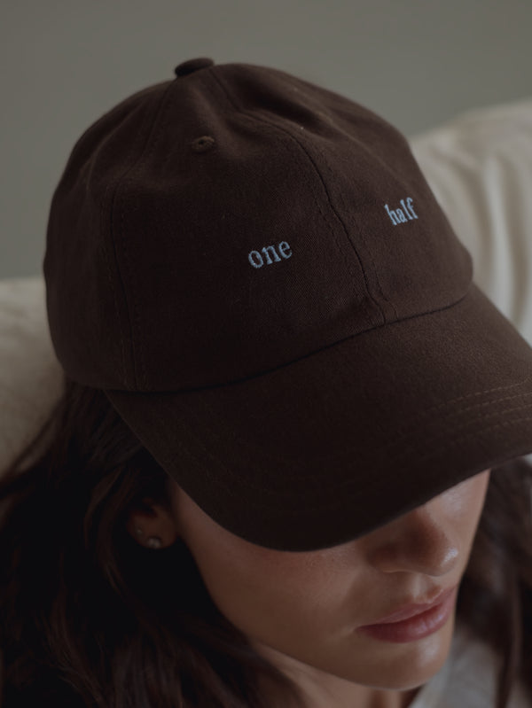 ONE HALF CAP - COCOA & BABY BLUE