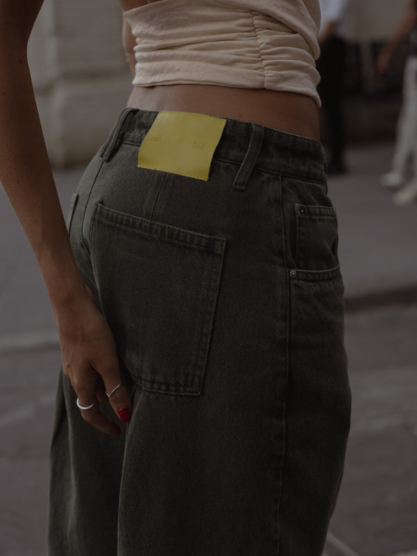 OVERSIZED BAGGY JEAN - OLIVE