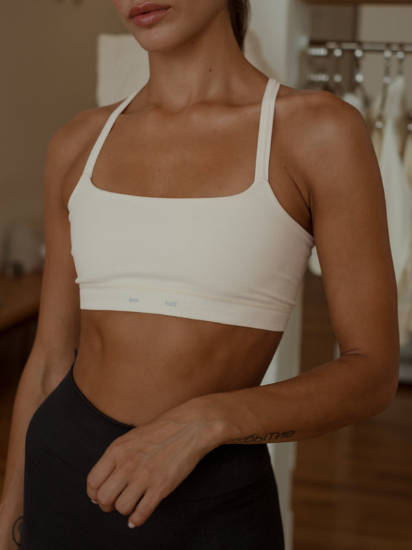 PULSE STRAP SEAMLESS TOP - IVORY