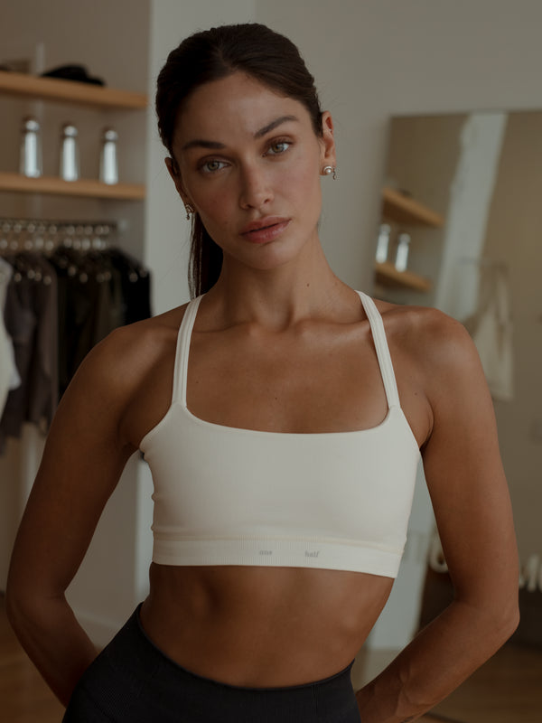 PULSE STRAP SEAMLESS TOP - IVORY