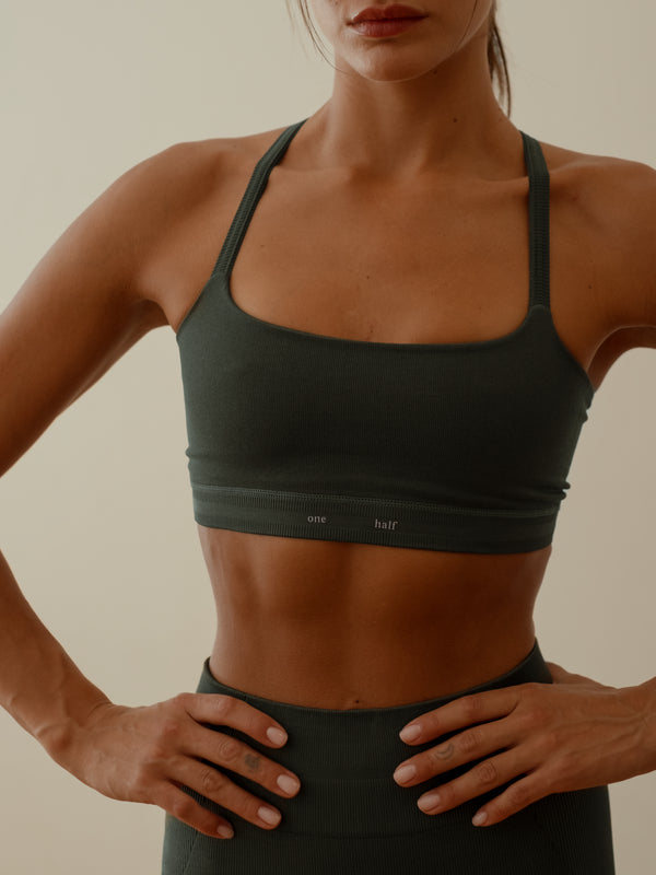 PULSE STRAP SEAMLESS TOP - PESTO