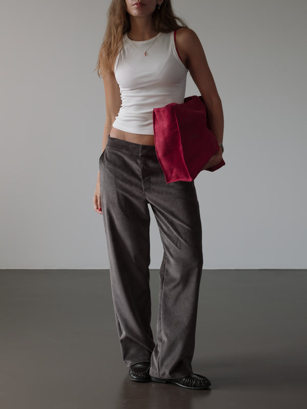 RIB SIMPLY TANK - SOFT WHITE