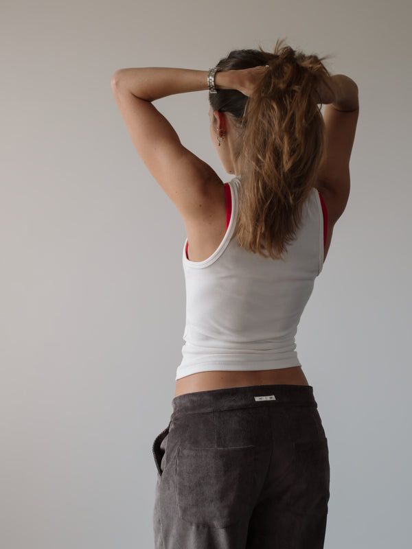 RIB SIMPLY TANK - SOFT WHITE