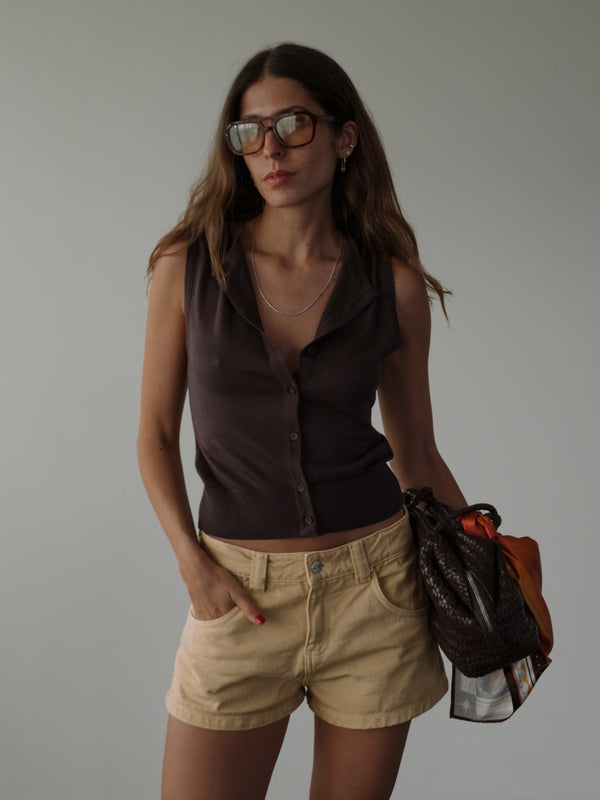 ROAD DENIM SHORT - DESERT YELLOW