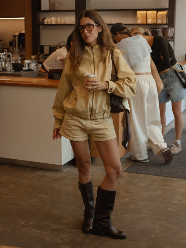 ROAD DENIM SHORT - DESERT YELLOW